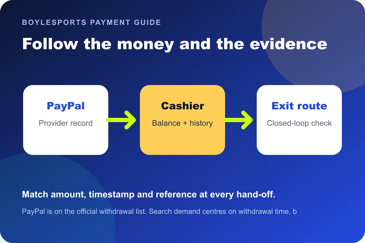 PayPal BoyleSports money and evidence route